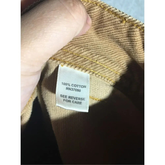 Womens Cato Corduroy Pants Bootleg Brown Casual Neutral Y2K 2000s Cottage Core - Picture 5 of 6